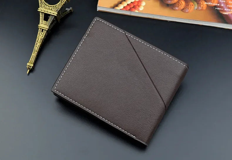 Men's PU Leather Short Wallet Money Clip, Multi-card Card Holder, New Horizontal Wallet Coin Purse, Gift For Men