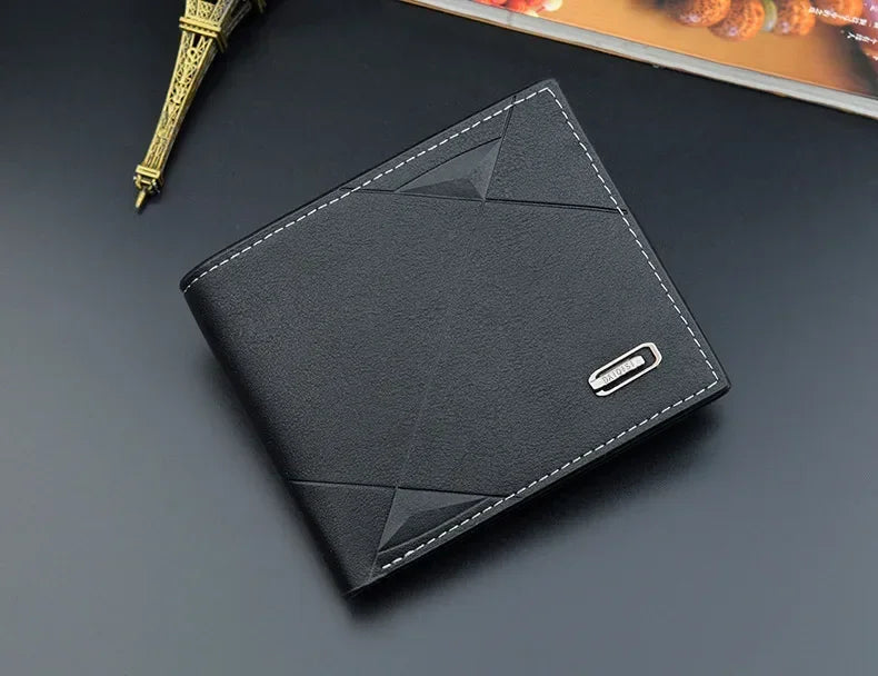 Men's PU Leather Short Wallet Money Clip, Multi-card Card Holder, New Horizontal Wallet Coin Purse, Gift For Men