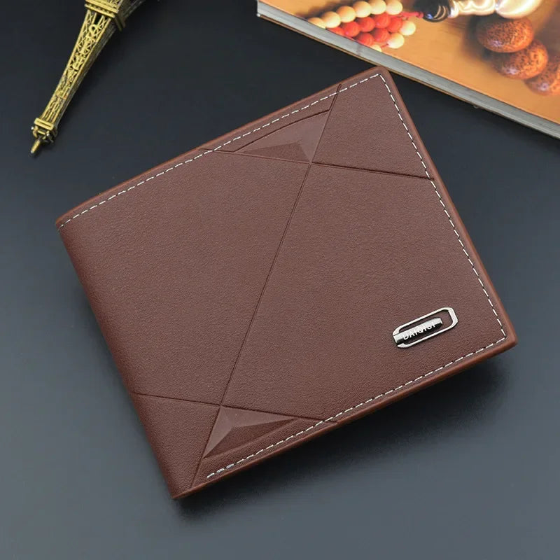 Men's PU Leather Short Wallet Money Clip, Multi-card Card Holder, New Horizontal Wallet Coin Purse, Gift For Men