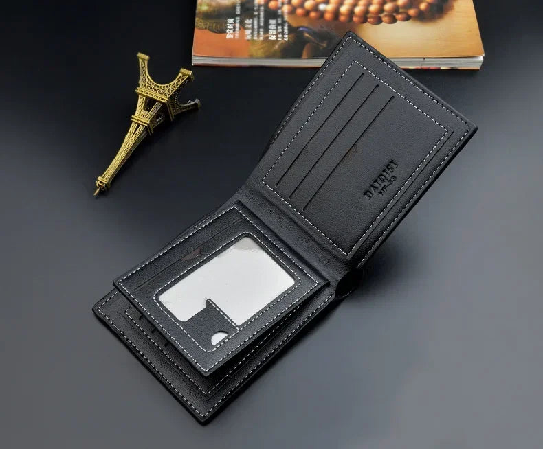 Men's PU Leather Short Wallet Money Clip, Multi-card Card Holder, New Horizontal Wallet Coin Purse, Gift For Men