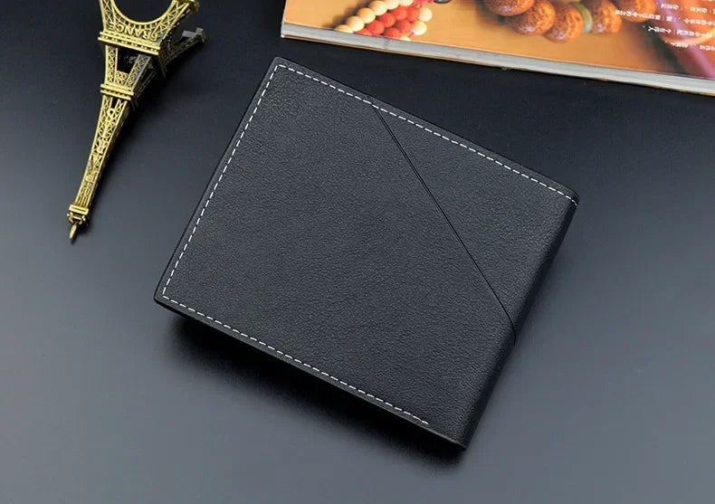 Men's PU Leather Short Wallet Money Clip, Multi-card Card Holder, New Horizontal Wallet Coin Purse, Gift For Men