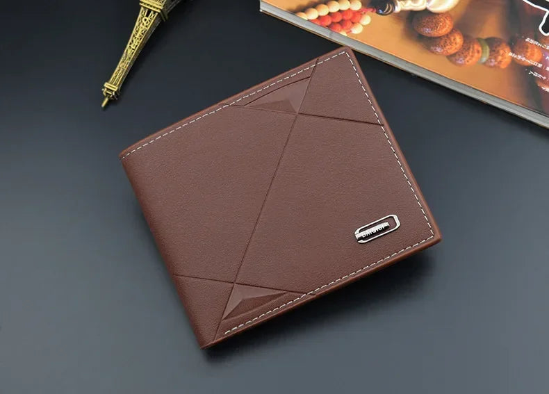 Men's PU Leather Short Wallet Money Clip, Multi-card Card Holder, New Horizontal Wallet Coin Purse, Gift For Men