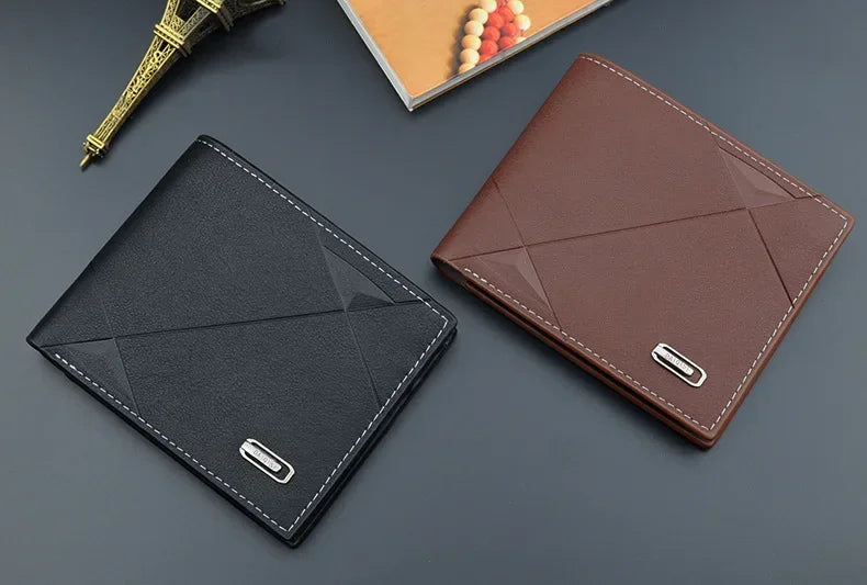 Men's PU Leather Short Wallet Money Clip, Multi-card Card Holder, New Horizontal Wallet Coin Purse, Gift For Men