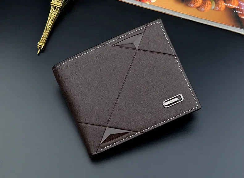 Men's PU Leather Short Wallet Money Clip, Multi-card Card Holder, New Horizontal Wallet Coin Purse, Gift For Men