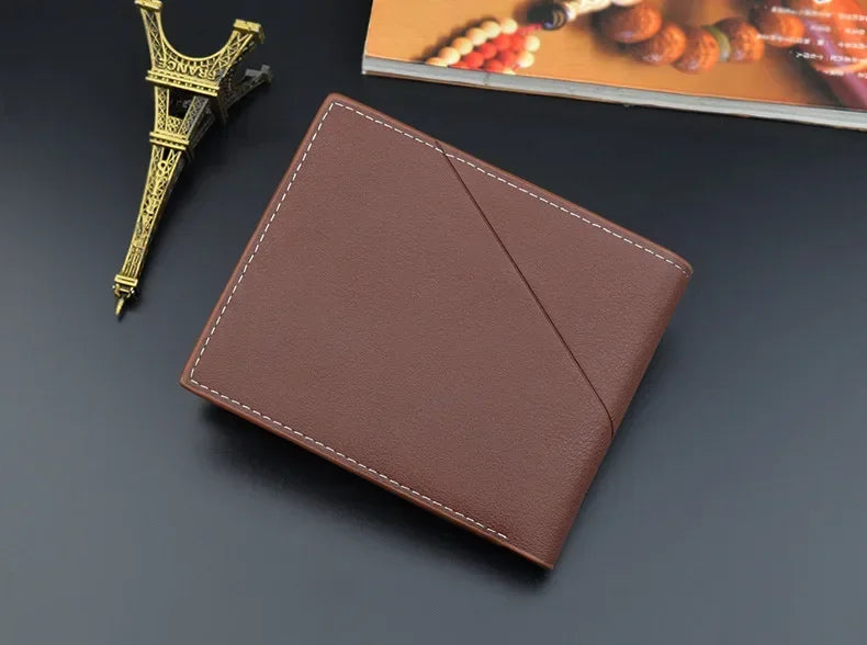 Men's PU Leather Short Wallet Money Clip, Multi-card Card Holder, New Horizontal Wallet Coin Purse, Gift For Men