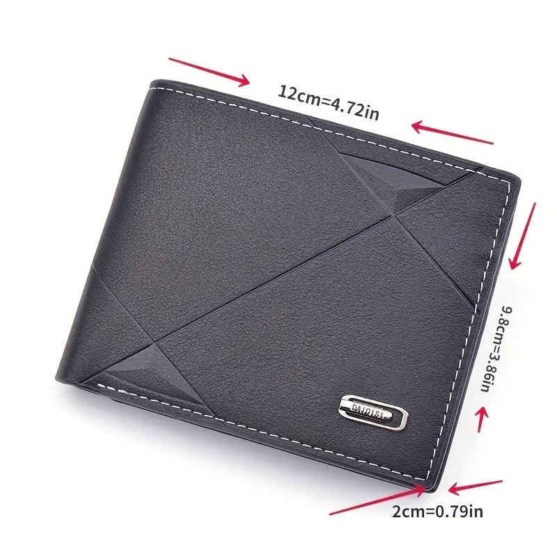 Men's PU Leather Short Wallet Money Clip, Multi-card Card Holder, New Horizontal Wallet Coin Purse, Gift For Men