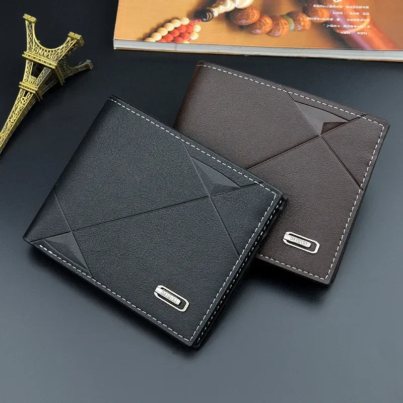 Men's PU Leather Short Wallet Money Clip, Multi-card Card Holder, New Horizontal Wallet Coin Purse, Gift For Men