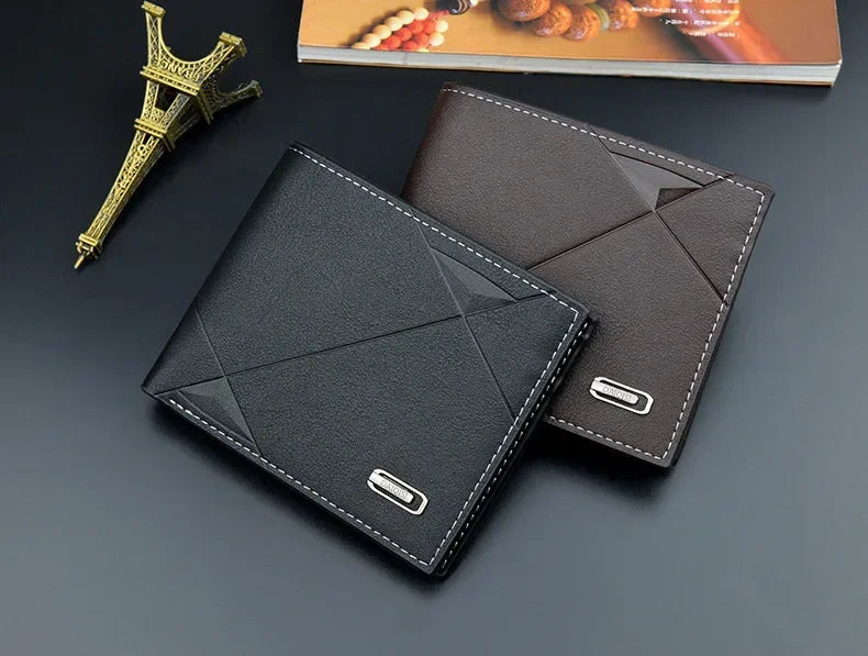 Men's PU Leather Short Wallet Money Clip, Multi-card Card Holder, New Horizontal Wallet Coin Purse, Gift For Men